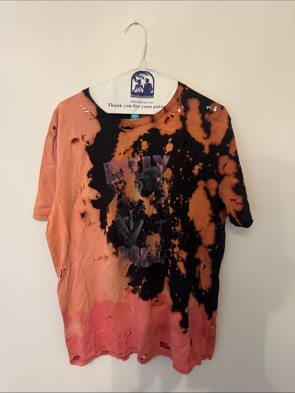 Billy Idol Distressed Bleached Men's T-Shirt